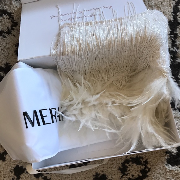 NADINE MERABI Sequin Feather Sara White Co-Ord SKIRT XS 2 - Picture 8 of 11